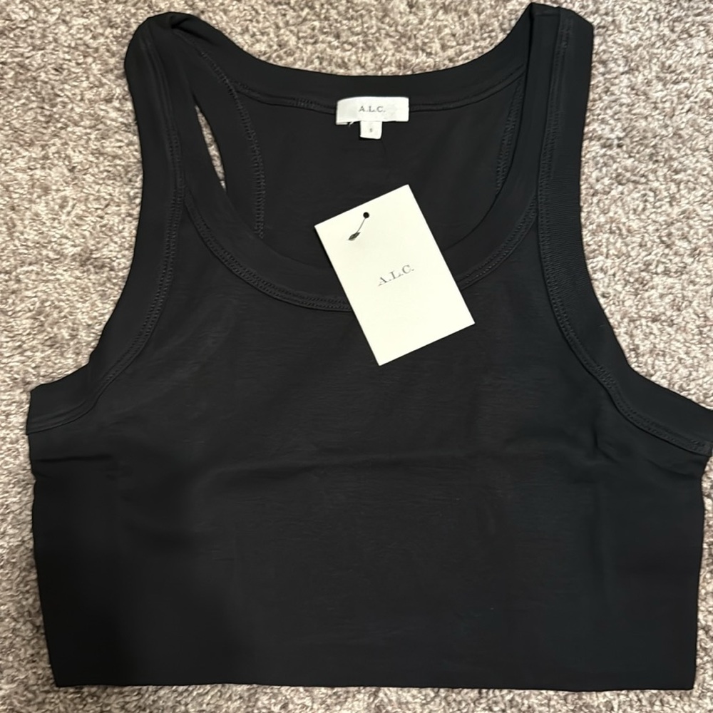 A.L.C $88 Halsey Cropped Cotton Rib Tank - Picture 7 of 7
